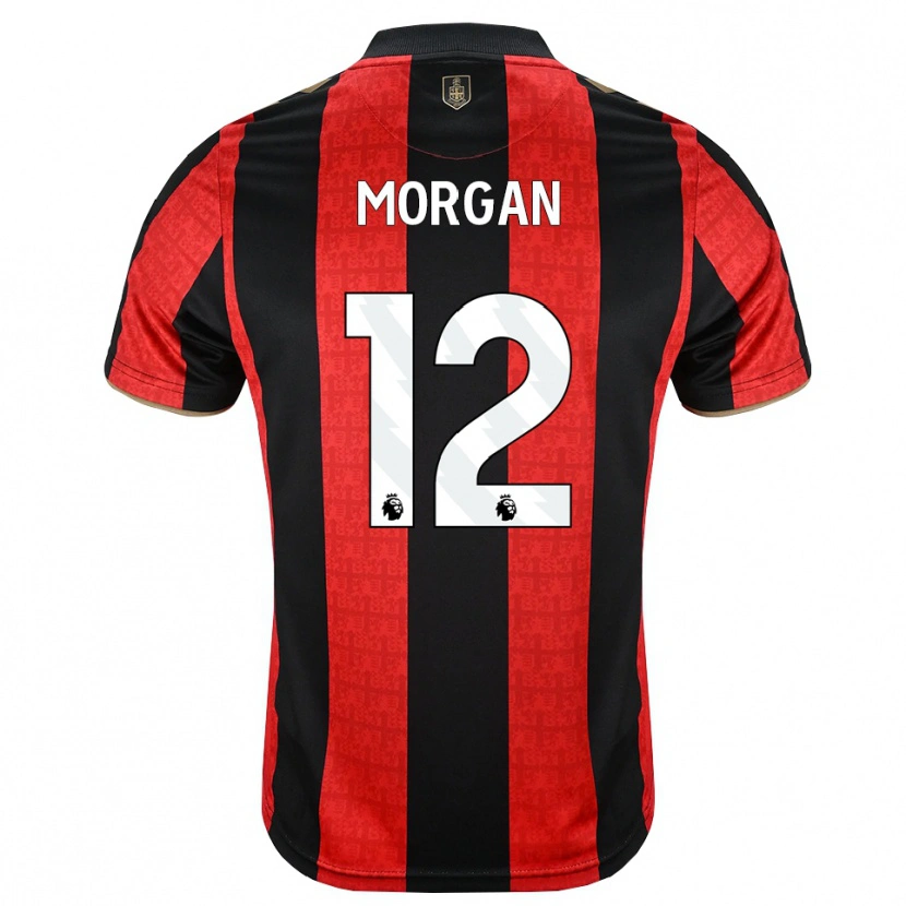 Danxen Kinderen Ollie Morgan #12 Goudgeel Rood Zwart Thuisshirt Thuistenue 2026/27 T-Shirt