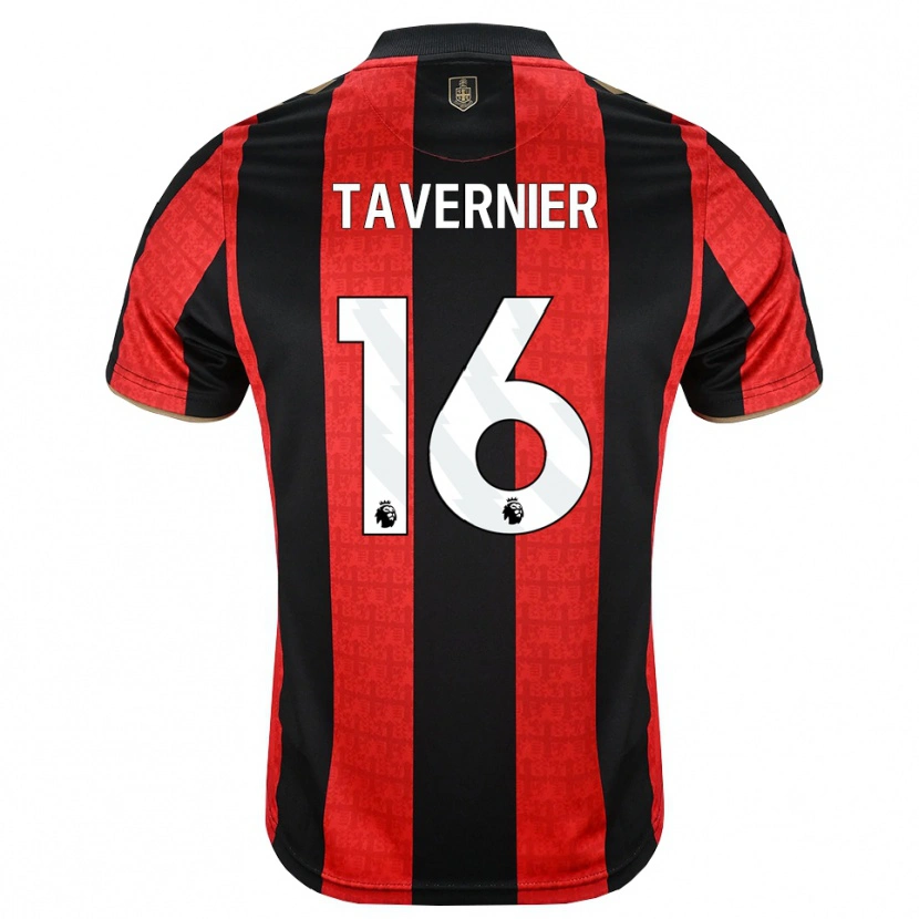 Danxen Kinderen Marcus Tavernier #16 Goudgeel Rood Zwart Thuisshirt Thuistenue 2026/27 T-Shirt