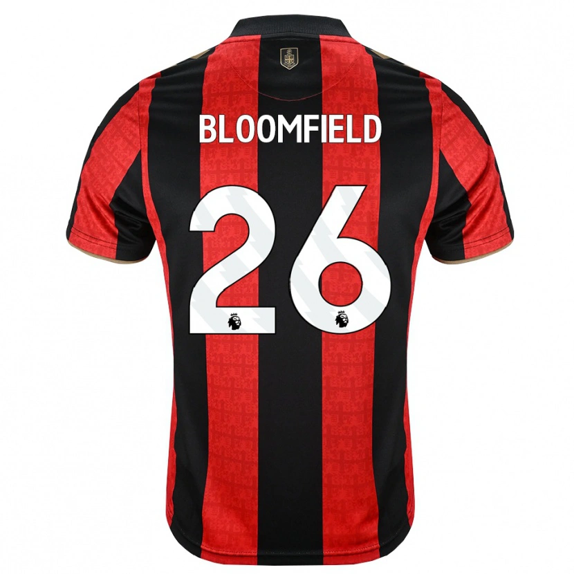 Danxen Kinderen Erin Bloomfield #26 Goudgeel Rood Zwart Thuisshirt Thuistenue 2026/27 T-Shirt