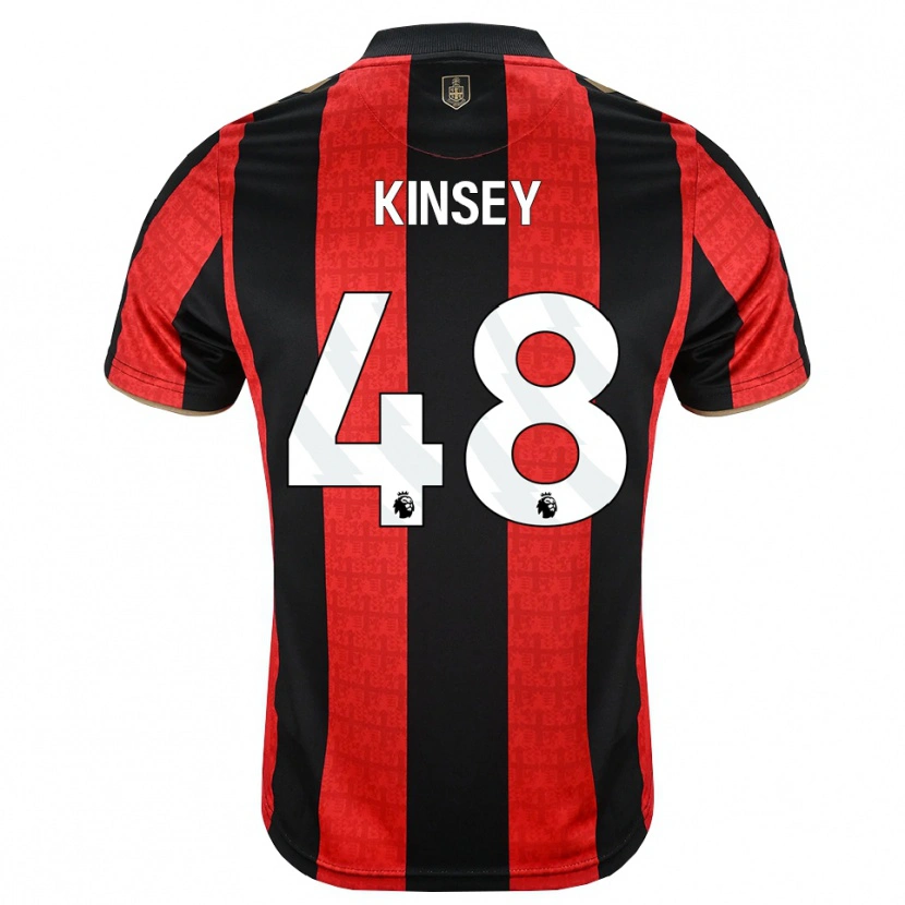 Danxen Kinderen Max Kinsey #48 Goudgeel Rood Zwart Thuisshirt Thuistenue 2026/27 T-Shirt