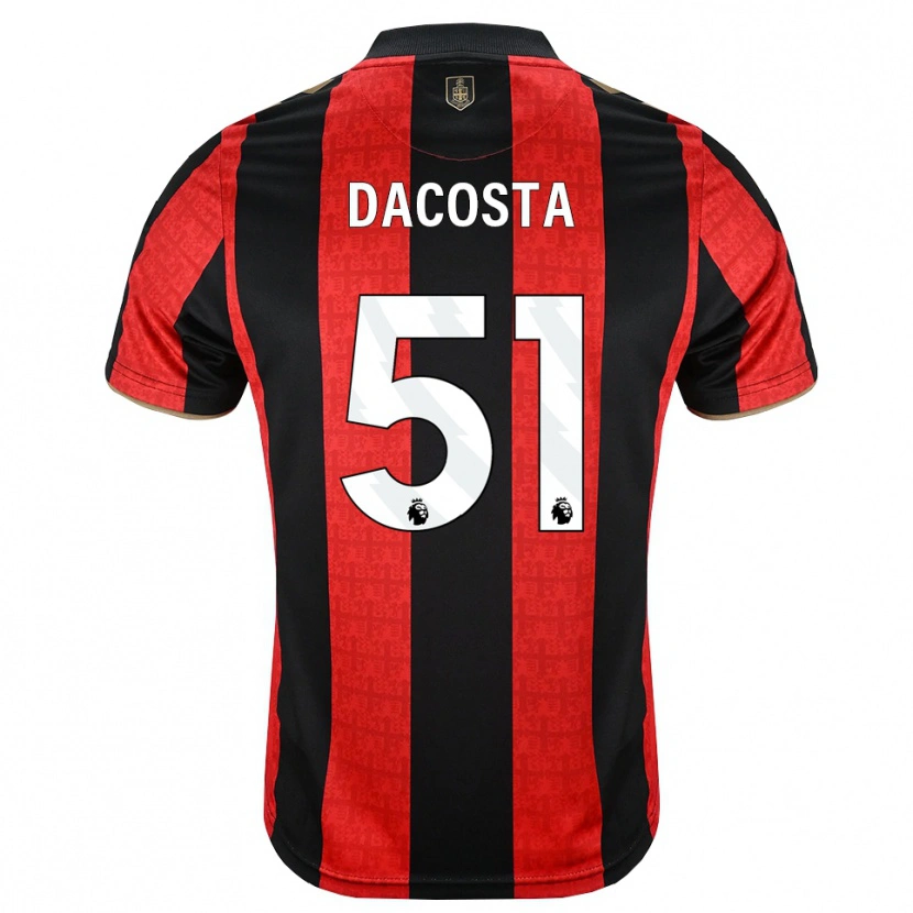 Danxen Kinderen Malcom Dacosta González #51 Goudgeel Rood Zwart Thuisshirt Thuistenue 2026/27 T-Shirt