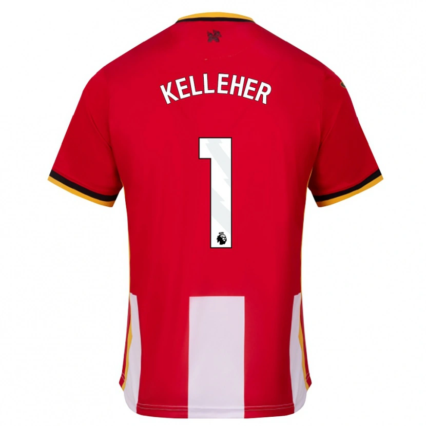 Danxen Kinderen Caoimhín Kelleher #1 Geel Zwart Rood Thuisshirt Thuistenue 2026/27 T-Shirt