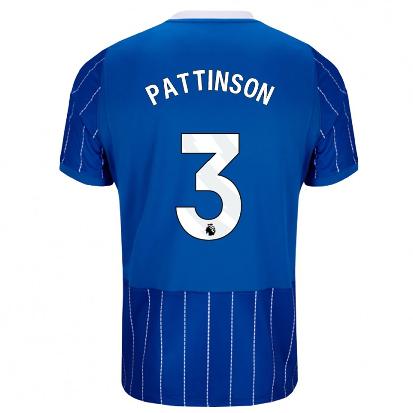 Danxen Kinderen Poppy Pattinson #3 Mediumblauw Wit Thuisshirt Thuistenue 2026/27 T-Shirt