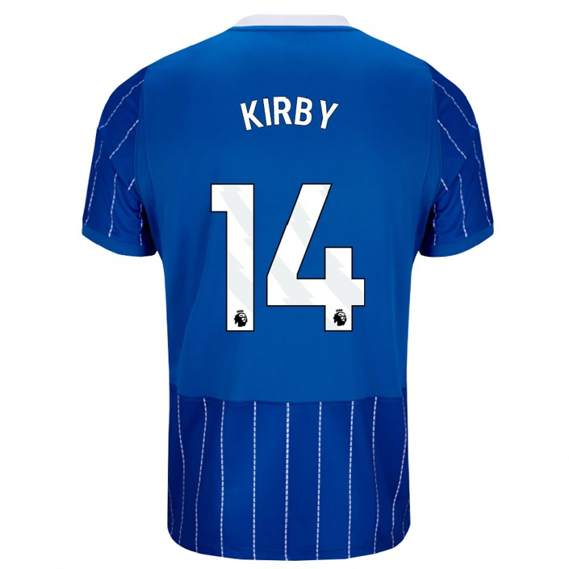 Danxen Kinderen Fran Kirby #14 Mediumblauw Wit Thuisshirt Thuistenue 2026/27 T-Shirt
