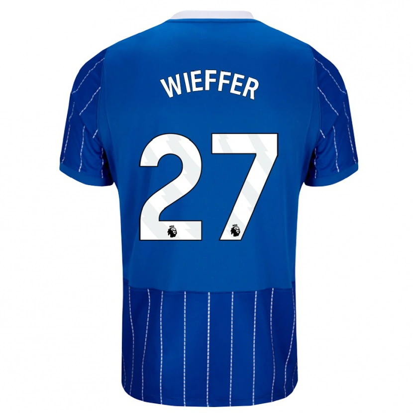 Danxen Kinderen Mats Wieffer #27 Mediumblauw Wit Thuisshirt Thuistenue 2026/27 T-Shirt