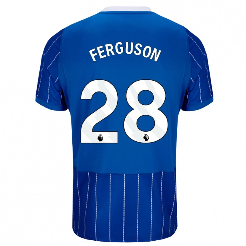 Danxen Kinderen Evan Ferguson #28 Mediumblauw Wit Thuisshirt Thuistenue 2026/27 T-Shirt