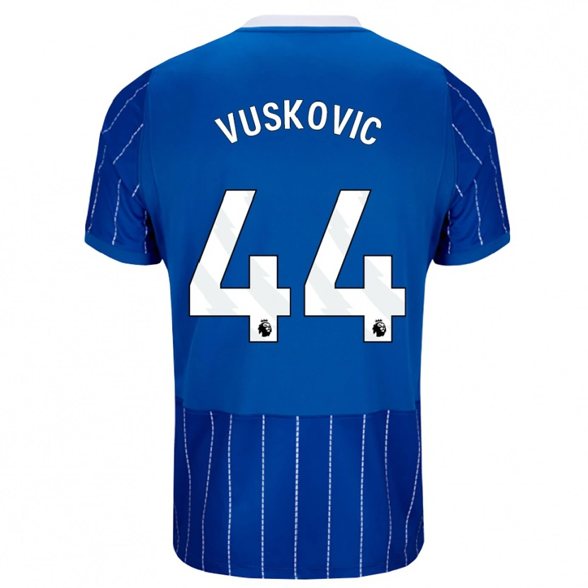 Danxen Kinderen Luka Vuskovic #44 Mediumblauw Wit Thuisshirt Thuistenue 2026/27 T-Shirt