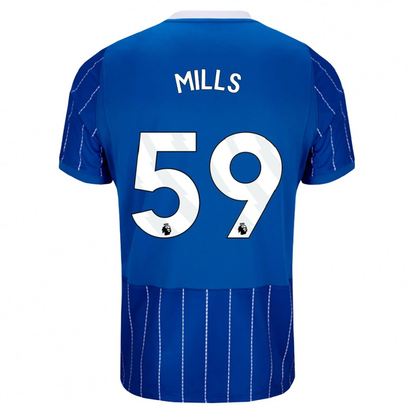 Danxen Kinderen Harry Mills #59 Mediumblauw Wit Thuisshirt Thuistenue 2026/27 T-Shirt