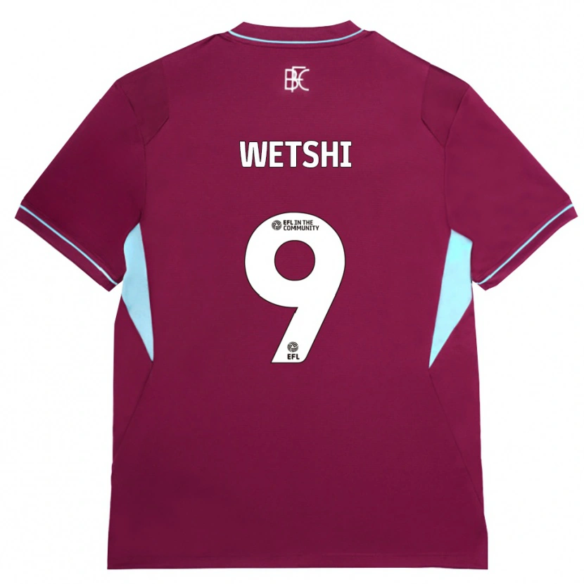 Danxen Kinderen Benji Wetshi #9 Bordeaux Groen Thuisshirt Thuistenue 2026/27 T-Shirt