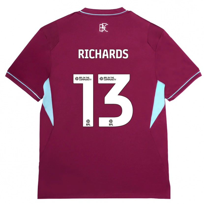 Danxen Kinderen Jade Richards #13 Bordeaux Groen Thuisshirt Thuistenue 2026/27 T-Shirt