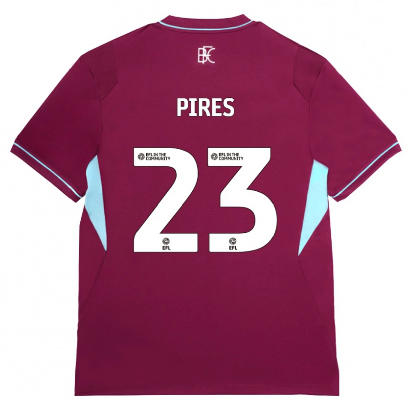 Danxen Kinderen Lucas Pires #23 Bordeaux Groen Thuisshirt Thuistenue 2026/27 T-Shirt
