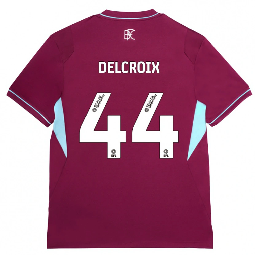 Danxen Kinderen Hannes Delcroix #44 Bordeaux Groen Thuisshirt Thuistenue 2026/27 T-Shirt