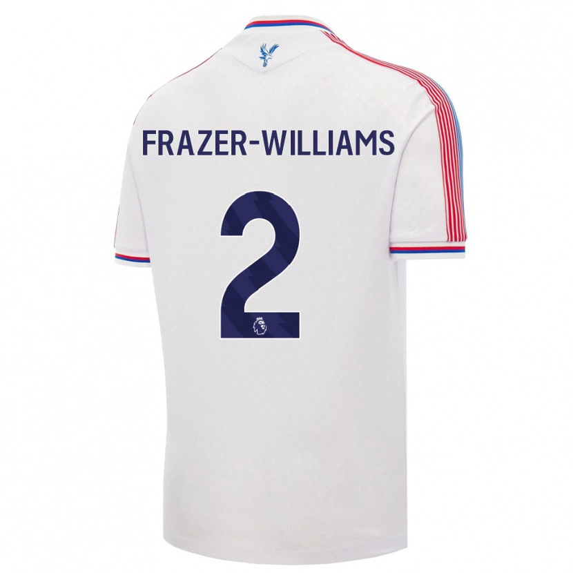 Danxen Kinderen Khyan Frazer-Williams #2 Wit Rood Blauw Thuisshirt Thuistenue 2026/27 T-Shirt