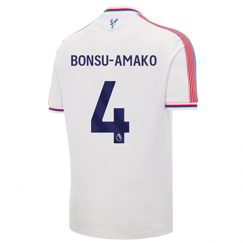 Danxen Kinderen Sebastian Bonsu-Amako #4 Wit Rood Blauw Thuisshirt Thuistenue 2026/27 T-Shirt