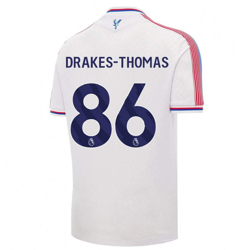 Danxen Kinderen Joél Drakes-Thomas #86 Wit Rood Blauw Thuisshirt Thuistenue 2026/27 T-Shirt