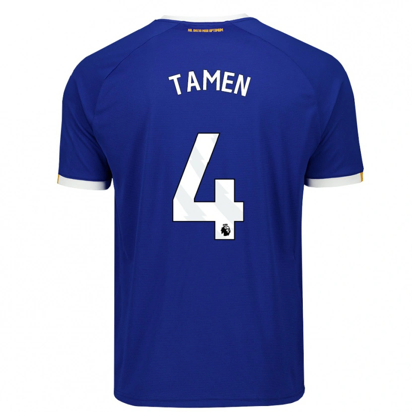 Danxen Kinderen William Tamen #4 Blauw Wit Geel Thuisshirt Thuistenue 2026/27 T-Shirt