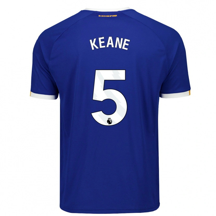 Danxen Kinderen Michael Keane #5 Blauw Wit Geel Thuisshirt Thuistenue 2026/27 T-Shirt