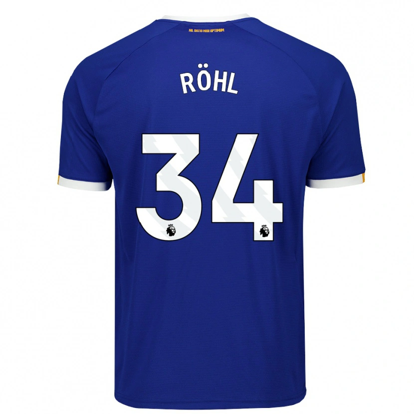 Danxen Kinderen Merlin Röhl #34 Blauw Wit Geel Thuisshirt Thuistenue 2026/27 T-Shirt