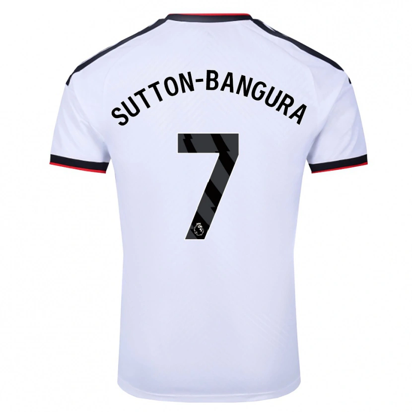Danxen Kinderen William Sutton-Bangura #7 Wit Zwart Rood Thuisshirt Thuistenue 2026/27 T-Shirt