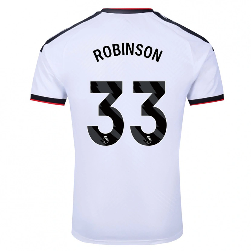 Danxen Kinderen Antonee Robinson #33 Wit Zwart Rood Thuisshirt Thuistenue 2026/27 T-Shirt
