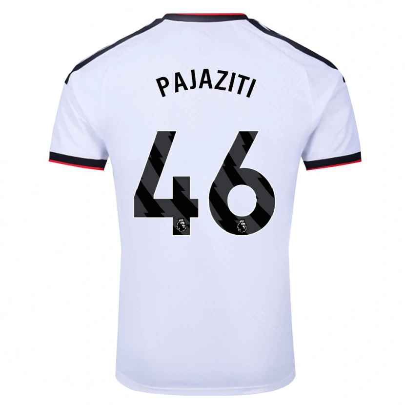 Danxen Kinderen Adrion Pajaziti #46 Wit Zwart Rood Thuisshirt Thuistenue 2026/27 T-Shirt