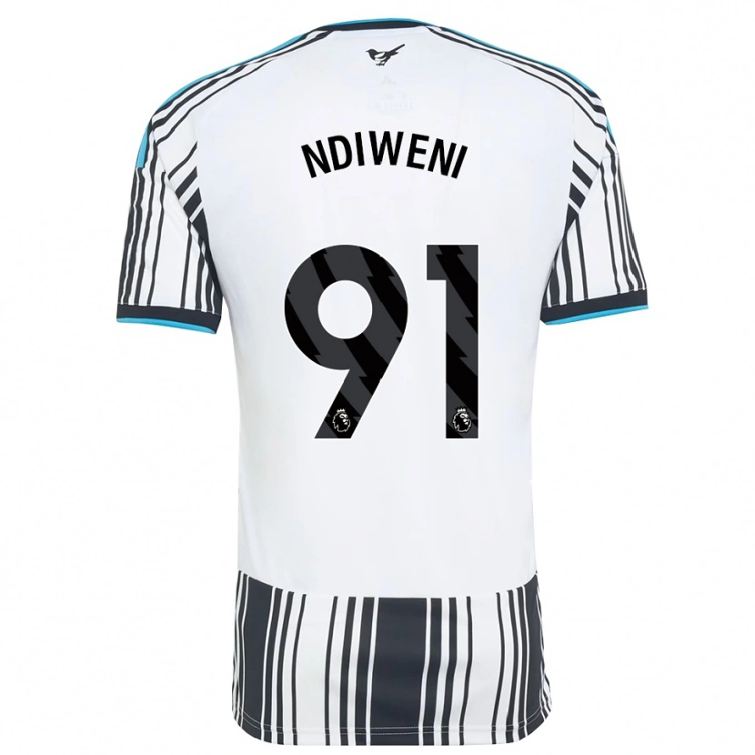 Danxen Kinderen Ethan Ndiweni #91 Hemelsblauw Zwart Wit Thuisshirt Thuistenue 2026/27 T-Shirt