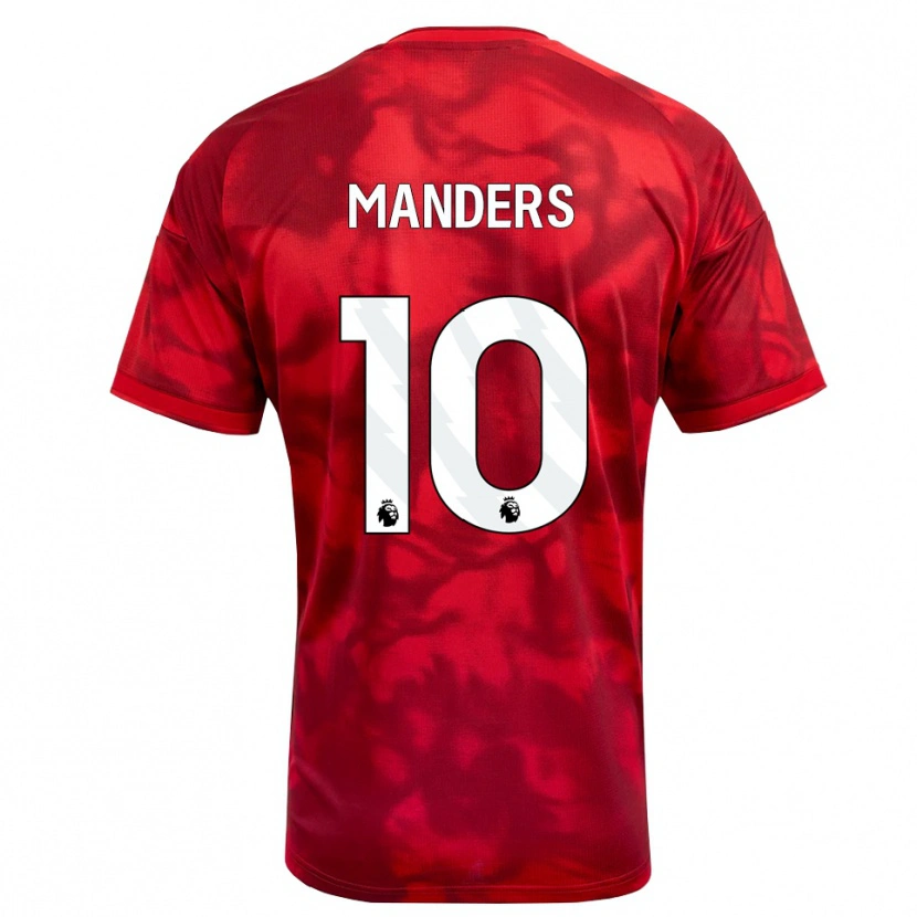 Danxen Kinderen Holly Manders #10 Krimson Wit Thuisshirt Thuistenue 2026/27 T-Shirt