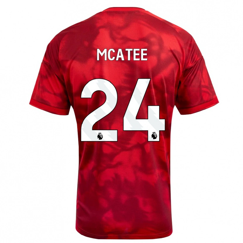 Danxen Kinderen James Mcatee #24 Krimson Wit Thuisshirt Thuistenue 2026/27 T-Shirt