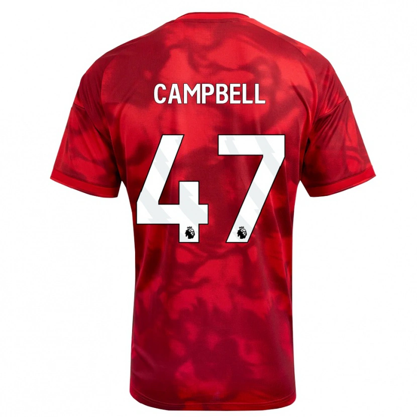 Danxen Kinderen Luke Campbell #47 Krimson Wit Thuisshirt Thuistenue 2026/27 T-Shirt