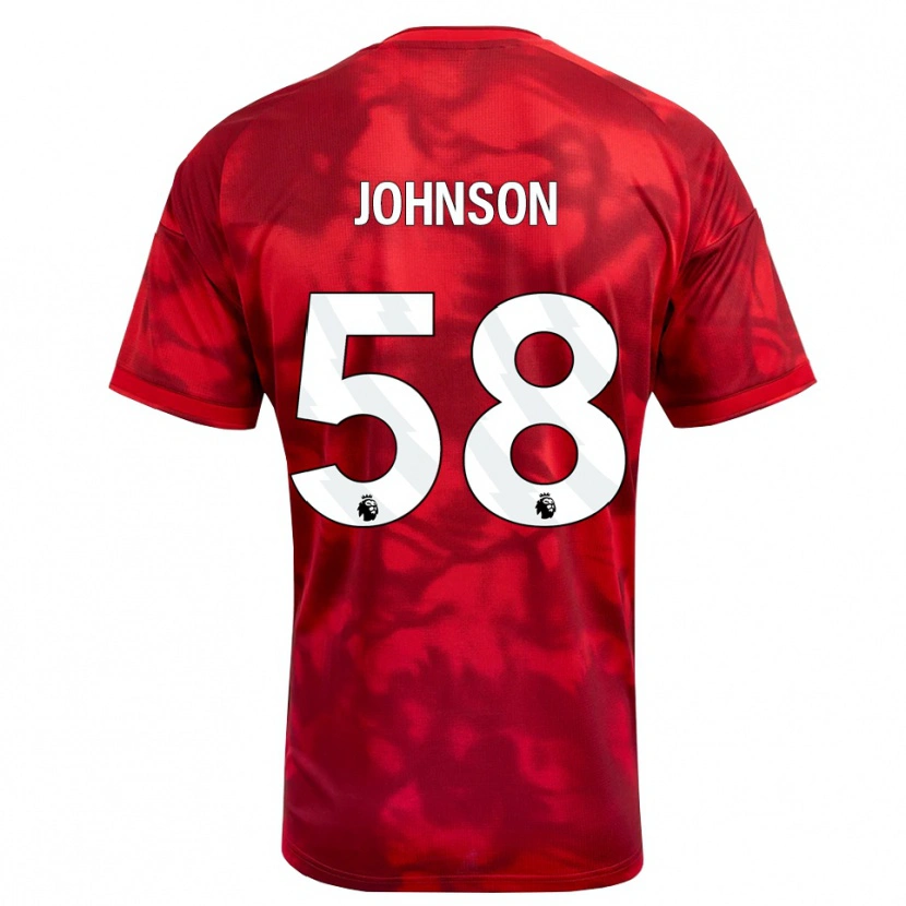 Danxen Kinderen Pharrell Johnson #58 Krimson Wit Thuisshirt Thuistenue 2026/27 T-Shirt