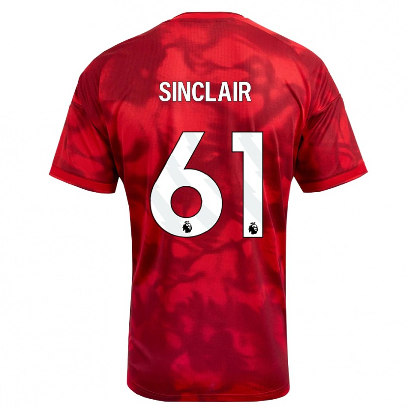 Danxen Kinderen Jimmy Sinclair #61 Krimson Wit Thuisshirt Thuistenue 2026/27 T-Shirt
