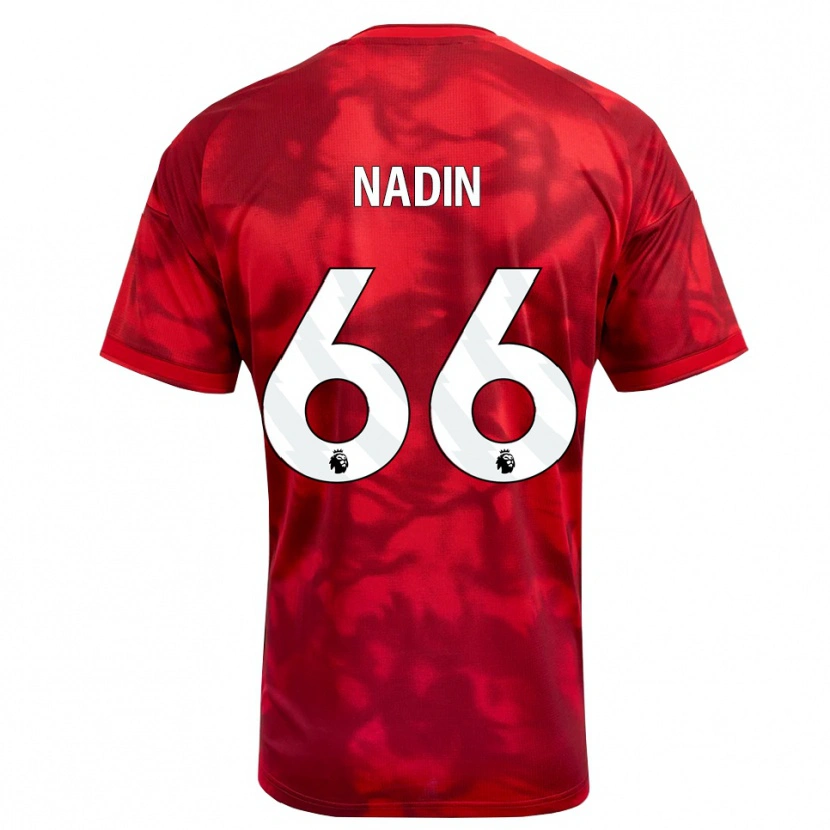 Danxen Kinderen Jack Nadin #66 Krimson Wit Thuisshirt Thuistenue 2026/27 T-Shirt