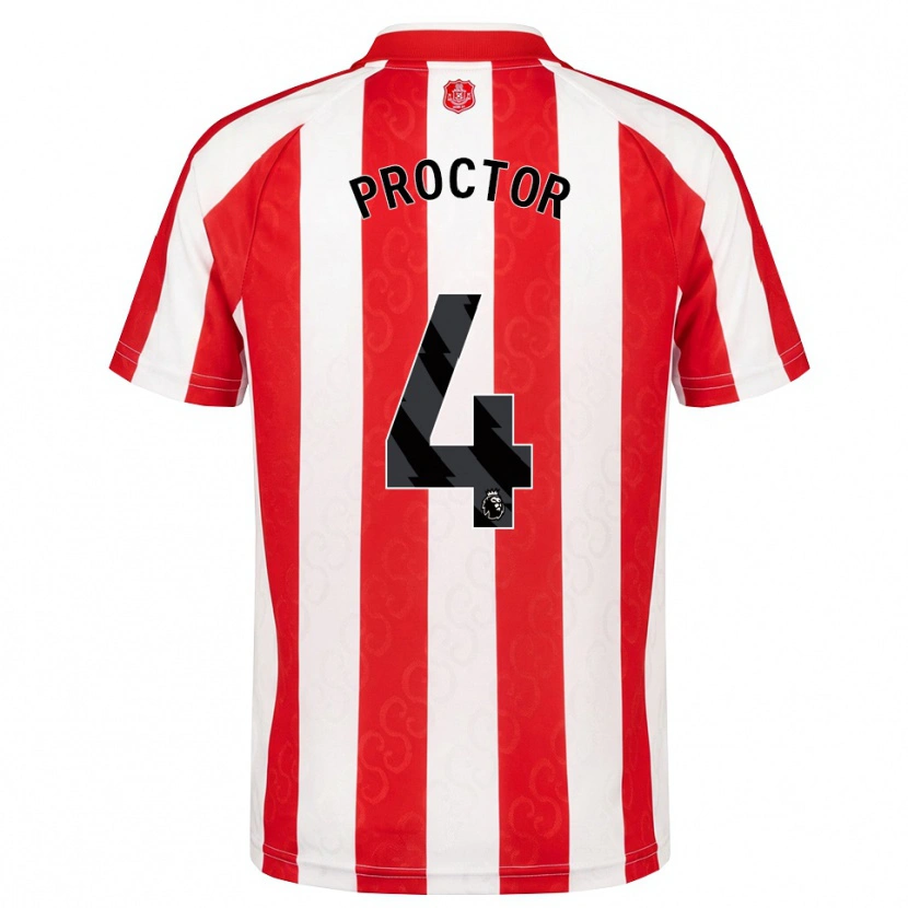 Danxen Kinderen Tom Proctor #4 Rood Wit Zwart Thuisshirt Thuistenue 2026/27 T-Shirt