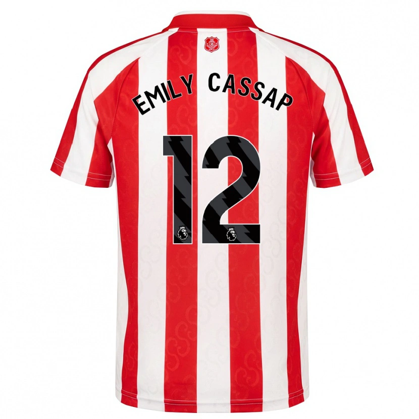 Danxen Kinderen Emily Cassap #12 Rood Wit Zwart Thuisshirt Thuistenue 2026/27 T-Shirt