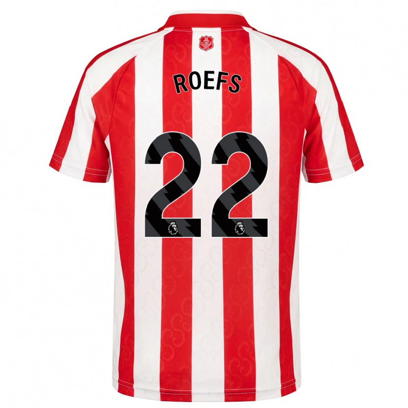 Danxen Kinderen Robin Roefs #22 Rood Wit Zwart Thuisshirt Thuistenue 2026/27 T-Shirt