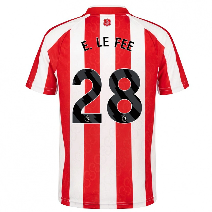 Danxen Kinderen Enzo Le Fée #28 Rood Wit Zwart Thuisshirt Thuistenue 2026/27 T-Shirt