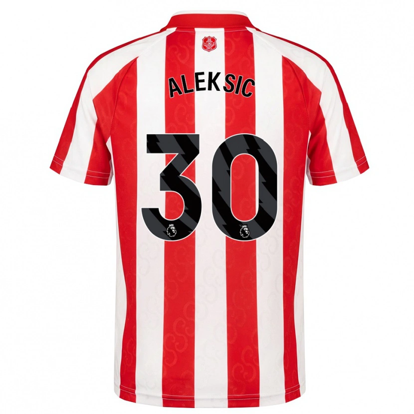 Danxen Kinderen Milan Aleksic #30 Rood Wit Zwart Thuisshirt Thuistenue 2026/27 T-Shirt