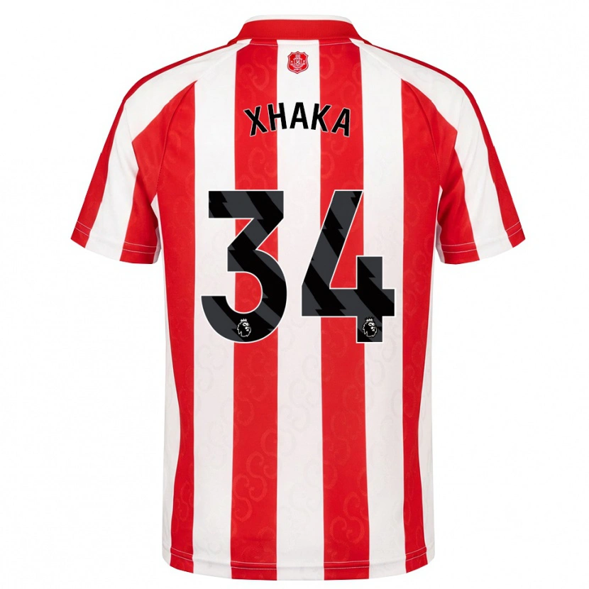 Danxen Kinderen Granit Xhaka #34 Rood Wit Zwart Thuisshirt Thuistenue 2026/27 T-Shirt