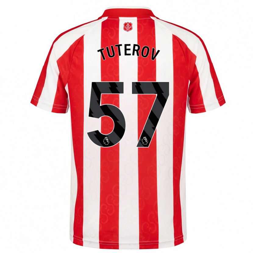 Danxen Kinderen Timur Tuterov #57 Rood Wit Zwart Thuisshirt Thuistenue 2026/27 T-Shirt