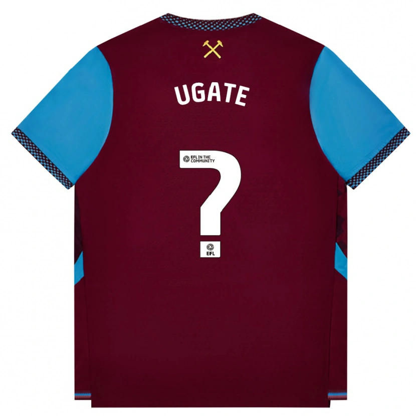 Danxen Kinderen Arnaldo Ugate #0 Bordeaux Korenbloemblauw Thuisshirt Thuistenue 2026/27 T-Shirt