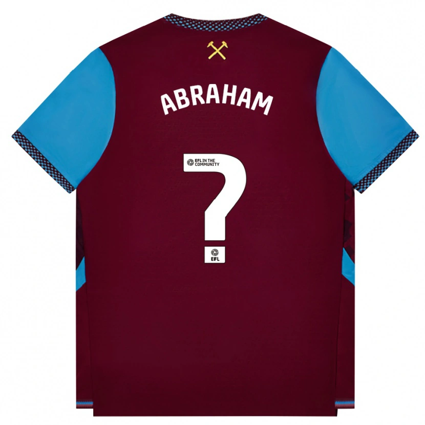 Danxen Kinderen Dondre Abraham #0 Bordeaux Korenbloemblauw Thuisshirt Thuistenue 2026/27 T-Shirt