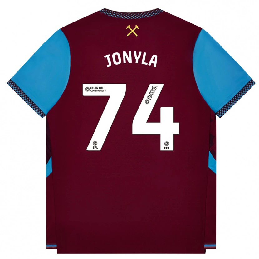 Danxen Kinderen Tomas Jonyla #74 Bordeaux Korenbloemblauw Thuisshirt Thuistenue 2026/27 T-Shirt