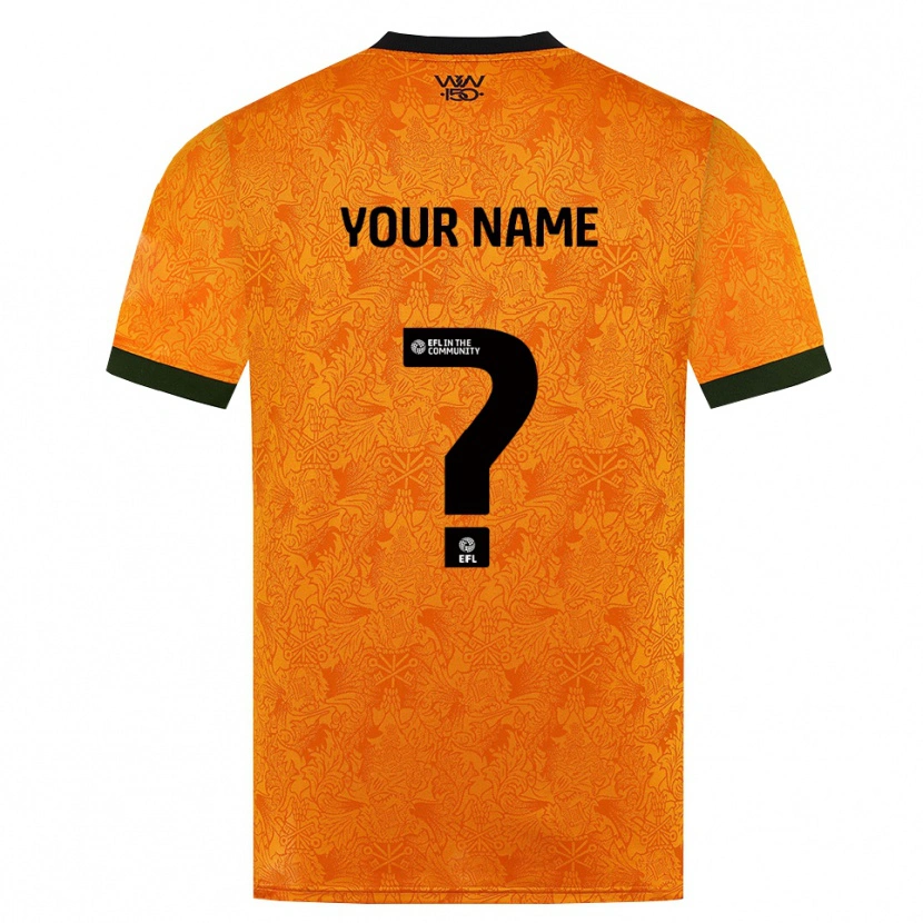 Danxen Kinderen Uw Naam #0 Oranje Zwart Thuisshirt Thuistenue 2026/27 T-Shirt