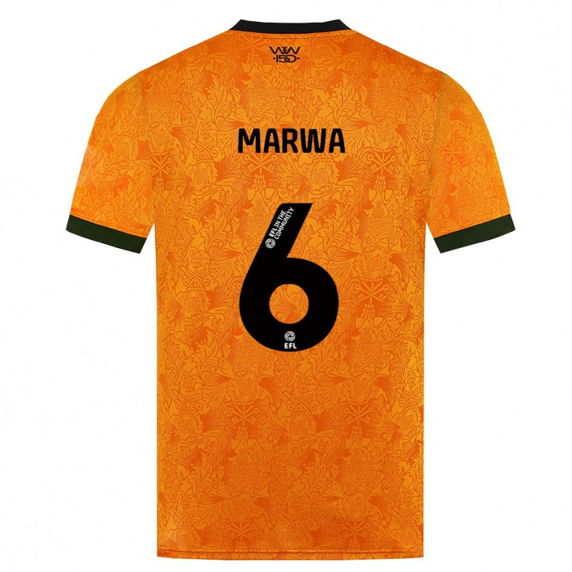 Danxen Kinderen Bjørn Marwa #6 Oranje Zwart Thuisshirt Thuistenue 2026/27 T-Shirt