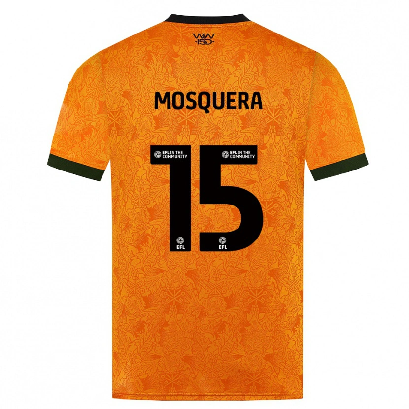 Danxen Kinderen Yerson Mosquera #15 Oranje Zwart Thuisshirt Thuistenue 2026/27 T-Shirt
