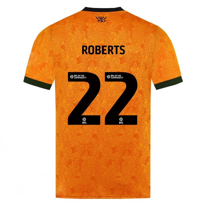 Danxen Kinderen Beth Roberts #22 Oranje Zwart Thuisshirt Thuistenue 2026/27 T-Shirt