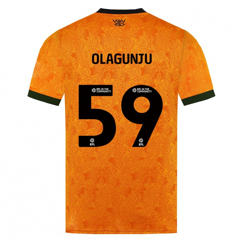 Danxen Kinderen Saheed Olagunju #59 Oranje Zwart Thuisshirt Thuistenue 2026/27 T-Shirt