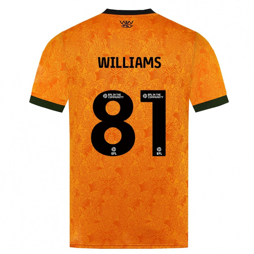 Danxen Kinderen Ashton Williams #81 Oranje Zwart Thuisshirt Thuistenue 2026/27 T-Shirt