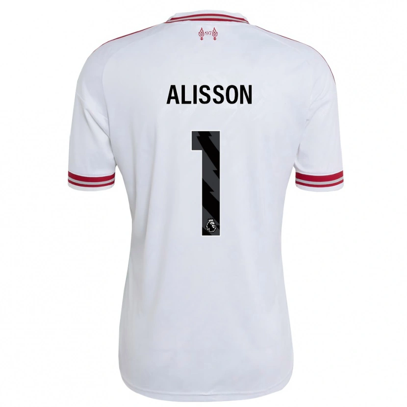 Danxen Kinderen Alisson Ramses Becker #1 Rood Wit Uitshirt Uittenue 2026/27 T-Shirt