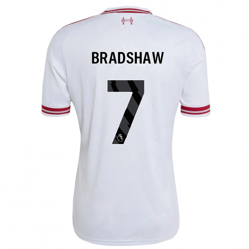 Danxen Kinderen Joe Bradshaw #7 Rood Wit Uitshirt Uittenue 2026/27 T-Shirt